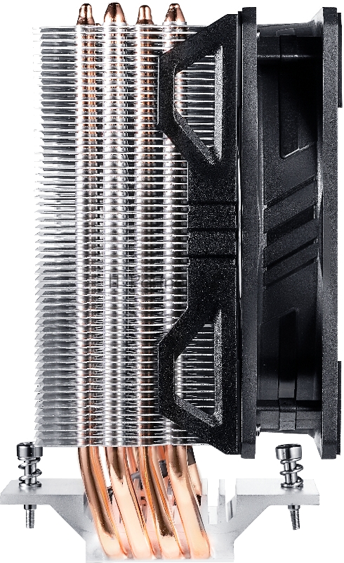 Кулер Cooler Master Hyper 212 EVO V2 with 1700 (150W, 4-pin, 154mm, tower, Al/Cu, fans: 1x120mm/62CFM/27dBA/1800rpm, 2066/2011-v3/2011/1700/1200/11