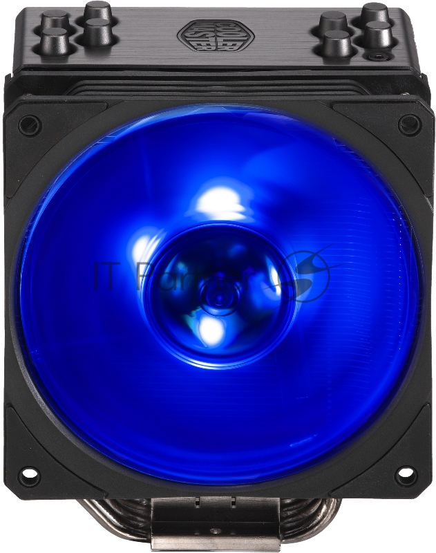 Кулер Cooler Master Hyper 212 RGB Black Edition with 1700 (150W, 4-pin, 158.8mm, tower, Al/Cu, RGB, fans: 1x120mm/59CFM/30dBA/2000rpm, 2066/2011-v3/2011/1700/1366/12