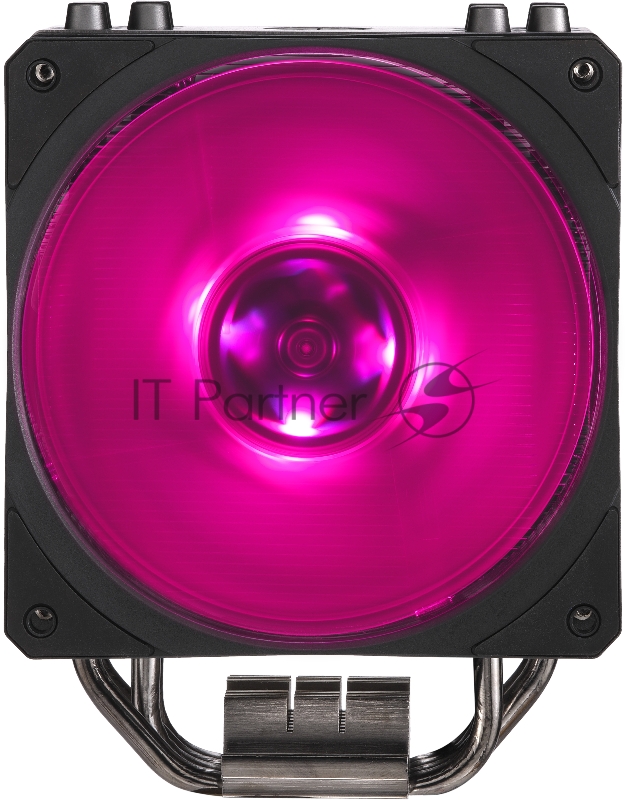 Кулер Cooler Master Hyper 212 RGB Black Edition with 1700 (150W, 4-pin, 158.8mm, tower, Al/Cu, RGB, fans: 1x120mm/59CFM/30dBA/2000rpm, 2066/2011-v3/2011/1700/1366/12