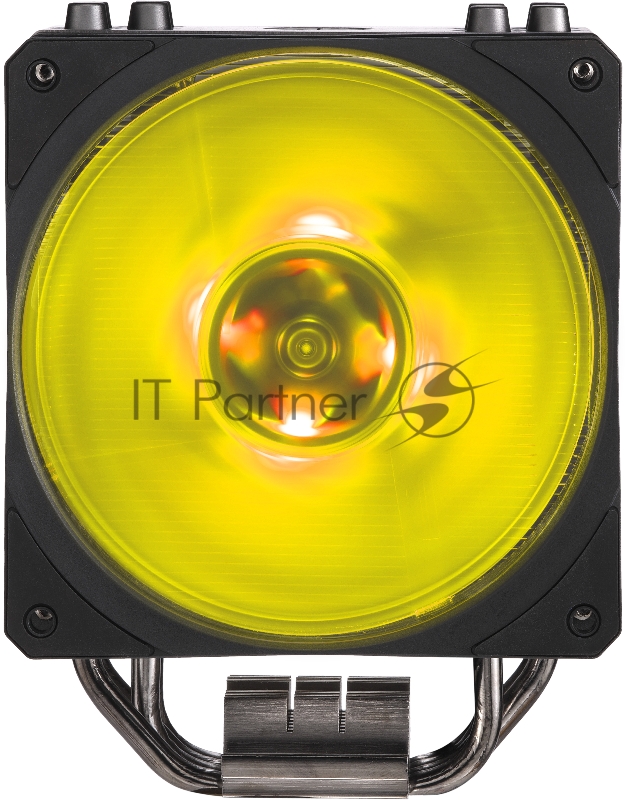 Кулер Cooler Master Hyper 212 RGB Black Edition with 1700 (150W, 4-pin, 158.8mm, tower, Al/Cu, RGB, fans: 1x120mm/59CFM/30dBA/2000rpm, 2066/2011-v3/2011/1700/1366/12