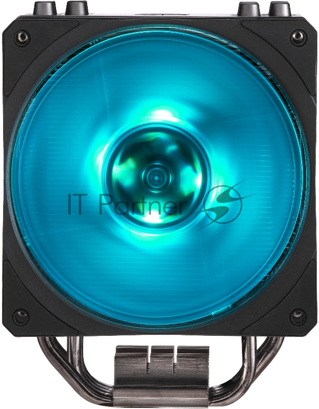 Кулер Cooler Master Hyper 212 RGB Black Edition with 1700 (150W, 4-pin, 158.8mm, tower, Al/Cu, RGB, fans: 1x120mm/59CFM/30dBA/2000rpm, 2066/2011-v3/2011/1700/1366/12