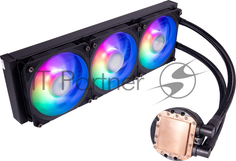 Водяное охлаждение Cooler Master MasterLiquid PL360 Flux (300W, 360mm, ARGB, fans:3x120mm/72.37CFM/32dBa/23 2066/2011-v3/2011/1700/1200/11