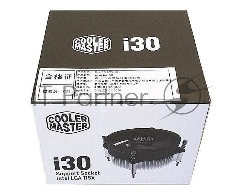 Кулер для процессора Cooler Master CPU Cooler RH-I30-26FK-R1, Intel 115*, 65W, Al, 3pin
