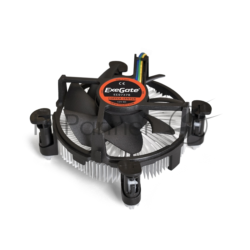 Кулер ExeGate EЕ97378, Al + Copper, S1150/1151/1155/1156, TDP 95W, Hydro bearing, 4pin, 23.5db, BOX