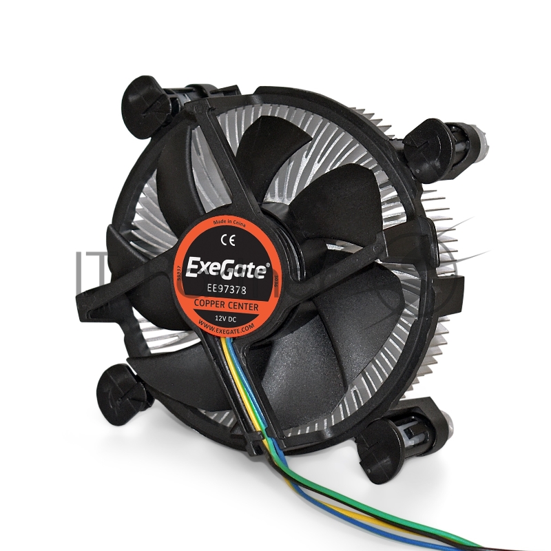 Кулер ExeGate EЕ97378, Al + Copper, S1150/1151/1155/1156, TDP 95W, Hydro bearing, 4pin, 23.5db, BOX