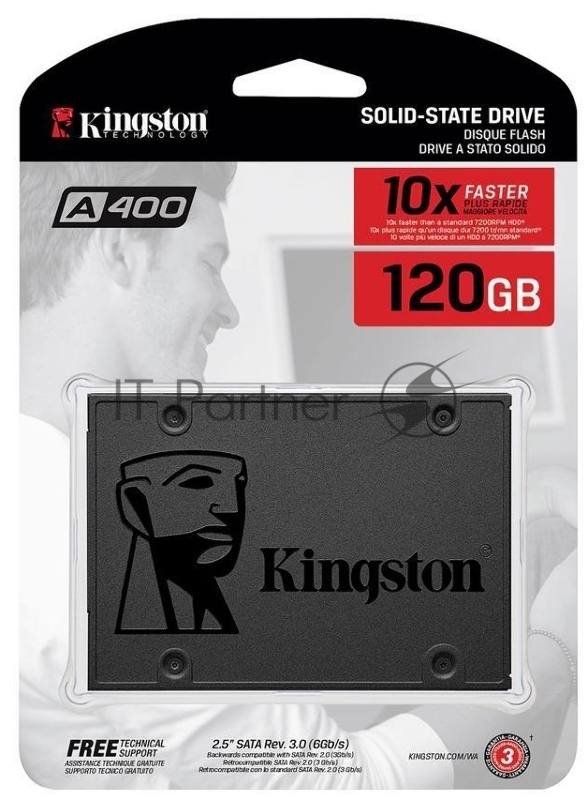 SSD накопитель Kingston SATA III 120Gb SA400S37/120G A400 2.5
