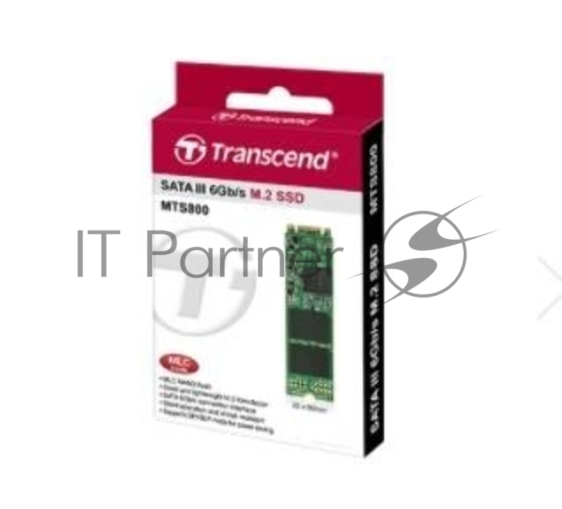 Жесткий диск SSD M.2 Transcend 256Gb MTS800S <TS256GMTS800S> (SATA3, up to 500/450MBs, 75000 IOPs, MLC, 22х80мм)