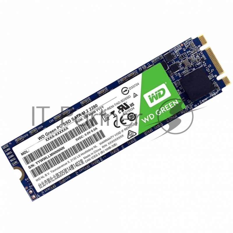 Накопитель SSD Western Digital форм-фактор M.2 2280 240GB TLC GREEN WDS240G2G0B WDC