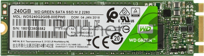 Накопитель SSD Western Digital форм-фактор M.2 2280 240GB TLC GREEN WDS240G2G0B WDC