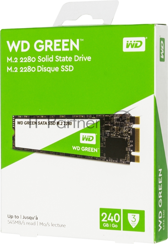 Накопитель SSD Western Digital форм-фактор M.2 2280 240GB TLC GREEN WDS240G2G0B WDC