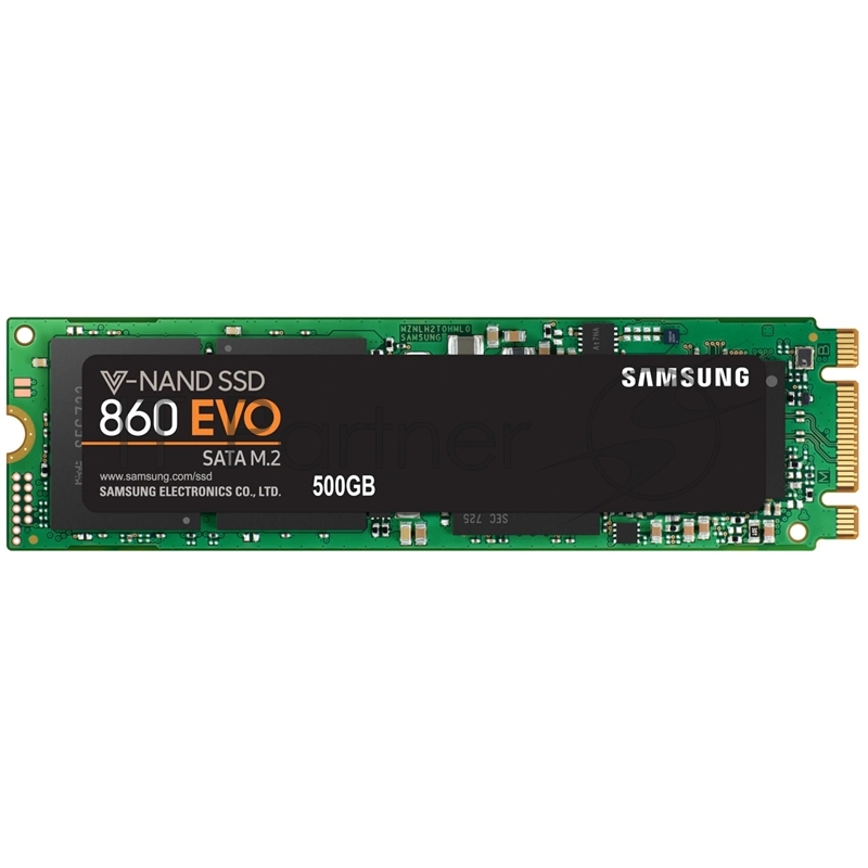 SSD накопитель M.2 500GB Samsung 860 EVO (R550/W520Mb/s, V-NAND, SATA 6Gb/s, 2280) (MZ-N6E500BW)