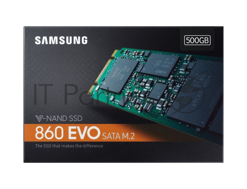 SSD накопитель M.2 500GB Samsung 860 EVO (R550/W520Mb/s, V-NAND, SATA 6Gb/s, 2280) (MZ-N6E500BW)