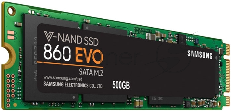 SSD накопитель M.2 500GB Samsung 860 EVO (R550/W520Mb/s, V-NAND, SATA 6Gb/s, 2280) (MZ-N6E500BW)