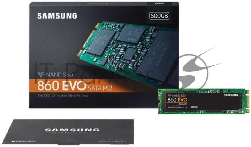 SSD накопитель M.2 500GB Samsung 860 EVO (R550/W520Mb/s, V-NAND, SATA 6Gb/s, 2280) (MZ-N6E500BW)
