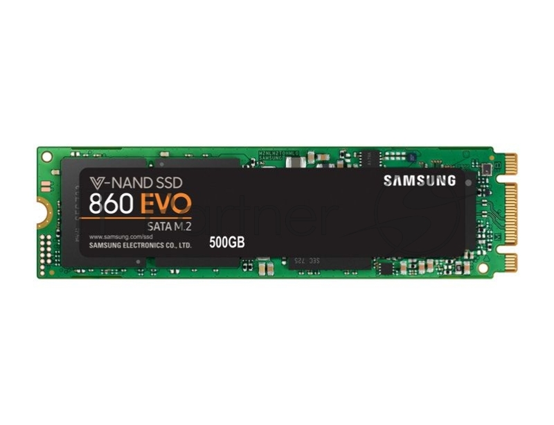 SSD накопитель M.2 500GB Samsung 860 EVO (R550/W520Mb/s, V-NAND, SATA 6Gb/s, 2280) (MZ-N6E500BW)