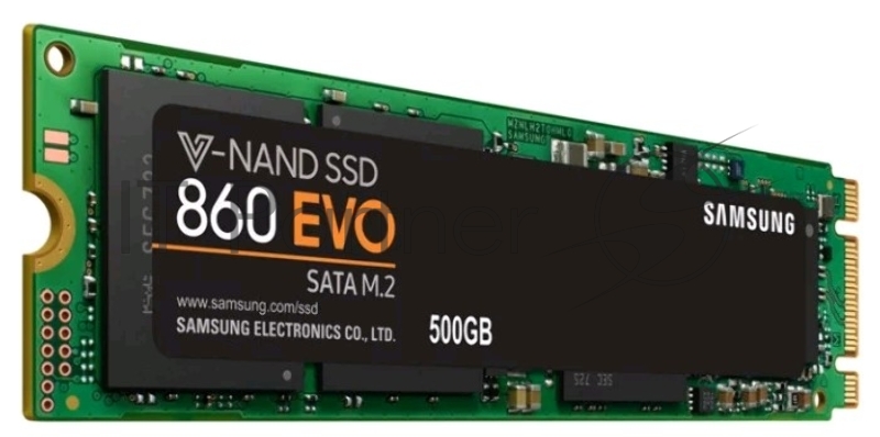 SSD накопитель M.2 500GB Samsung 860 EVO (R550/W520Mb/s, V-NAND, SATA 6Gb/s, 2280) (MZ-N6E500BW)
