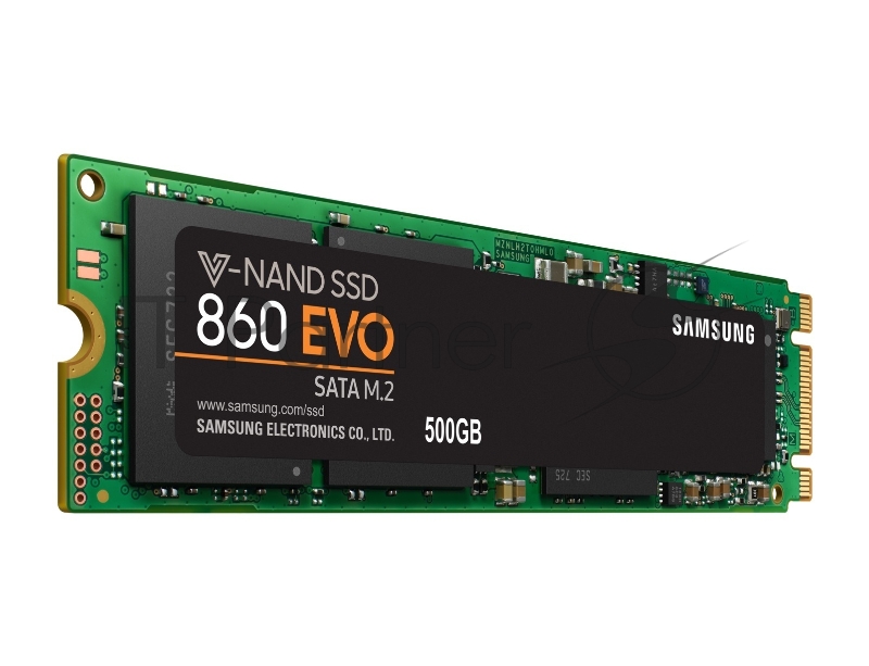 SSD накопитель M.2 500GB Samsung 860 EVO (R550/W520Mb/s, V-NAND, SATA 6Gb/s, 2280) (MZ-N6E500BW)