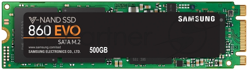 SSD накопитель M.2 500GB Samsung 860 EVO (R550/W520Mb/s, V-NAND, SATA 6Gb/s, 2280) (MZ-N6E500BW)