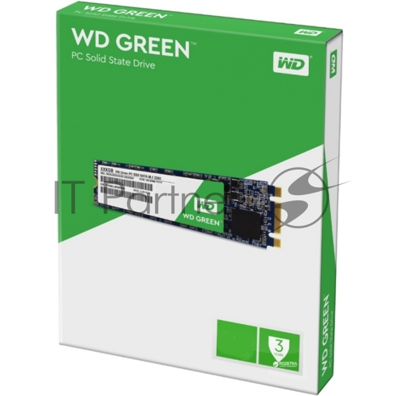 Твердотельный накопитель SSD WD Green 3D NAND WDS480G2G0B 480ГБ M2.2280 SATA-III (TLC)