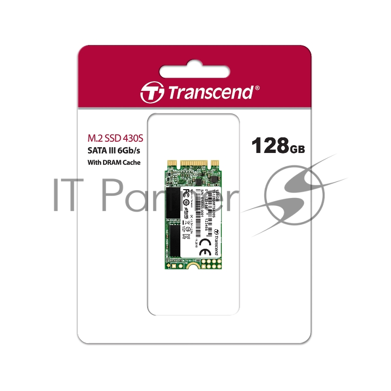 Твердотельный накопитель Transcend 128GB M.2 SSD MTS 430 series (22x42mm) with DRAM cache R/W 560/500 MB/s