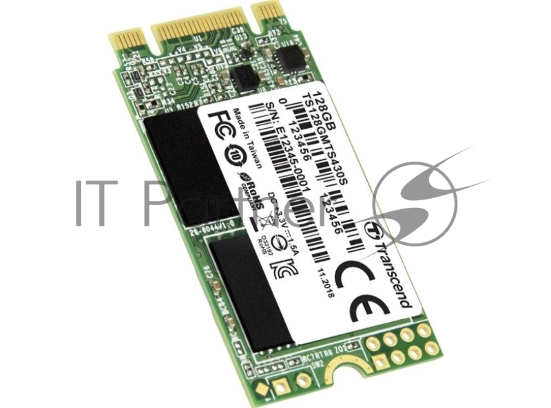 Твердотельный накопитель Transcend 128GB M.2 SSD MTS 430 series (22x42mm) with DRAM cache R/W 560/500 MB/s