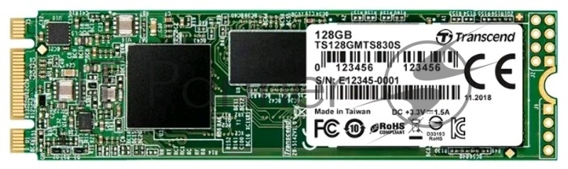 Твердотельный накопитель Transcend 128GB M.2 SSD MTS 830 series (22x80mm) with DRAM cache R/W 560/530 MB/s
