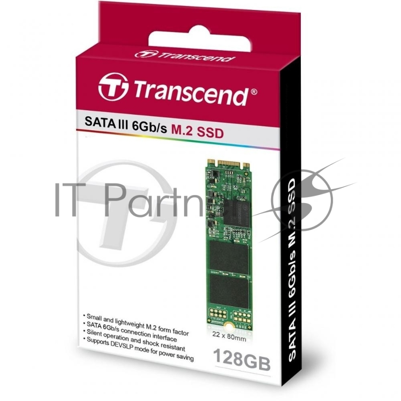 Твердотельный накопитель Transcend 128GB M.2 SSD MTS 830 series (22x80mm) with DRAM cache R/W 560/530 MB/s