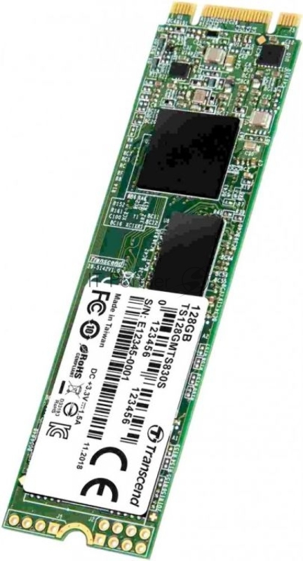 Твердотельный накопитель Transcend 128GB M.2 SSD MTS 830 series (22x80mm) with DRAM cache R/W 560/530 MB/s