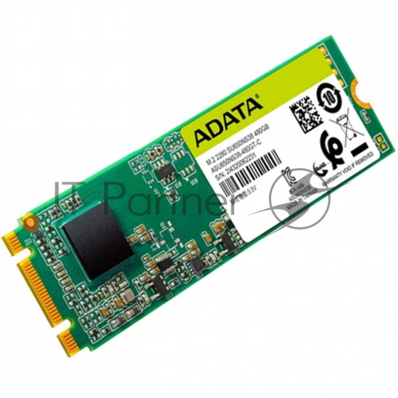 Твердотельный накопитель SSD M.2 2280 ADATA 480GB Ultimate SU650 (ASU650NS38-480GT-C) SATA 6Gb/s, 550/510, IOPS 80/60K, MTBF 2M, 3D TLC, 210TBW, RTL