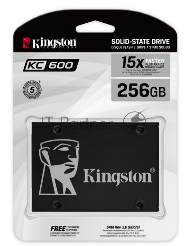 SSD накопитель Kingston 256GB KC600 Series SKC600/256G {SATA3.0}