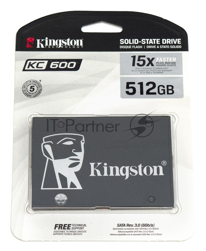 Накопитель Kingston SSD 512GB KC600 Series SKC600/512G {SATA3.0}