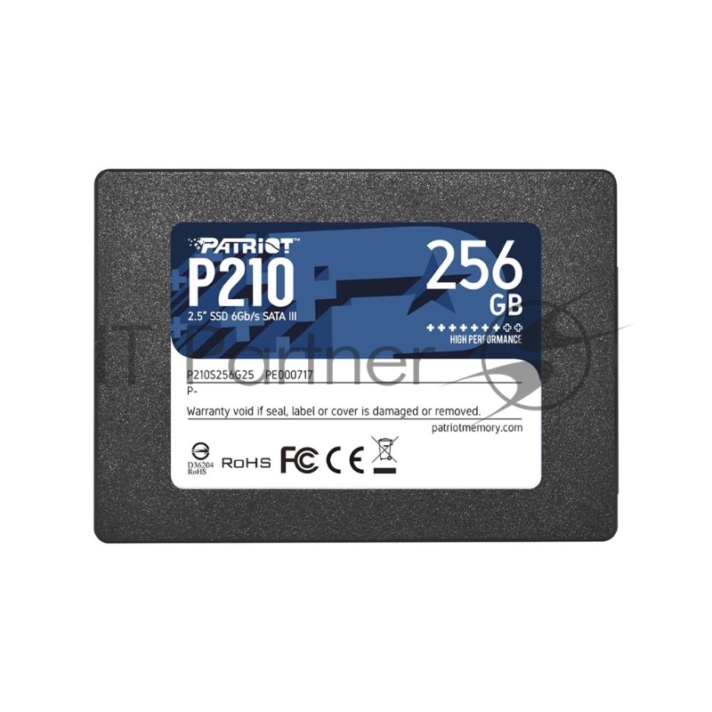 SSD накопитель Patriot 2.5 256GB P210 <P210S256G25> (SATA3, up to 500/400Mbs, 3D TLC, 7mm)