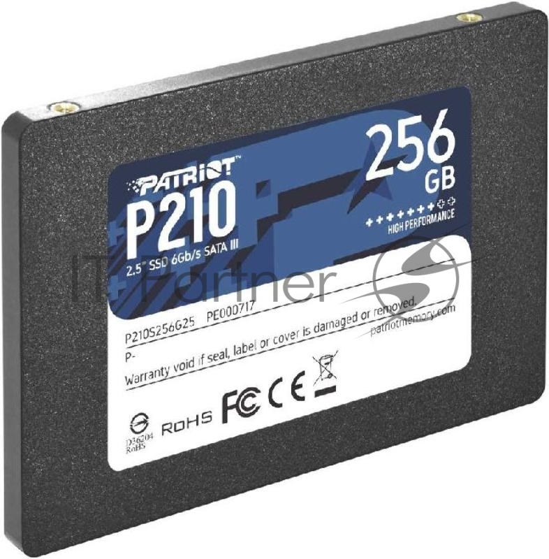 SSD накопитель Patriot 2.5 256GB P210 <P210S256G25> (SATA3, up to 500/400Mbs, 3D TLC, 7mm)