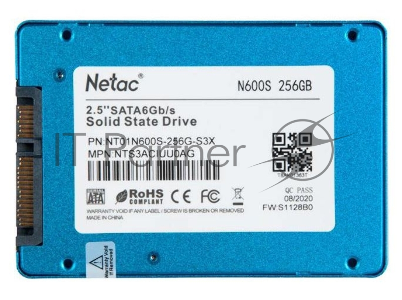 SSD накопитель 2.5 Netac 256Gb N600S Series <NT01N600S-256G-S3X> Retail (SATA3, up to 540/490MBs, 3D TLC, 7mm)