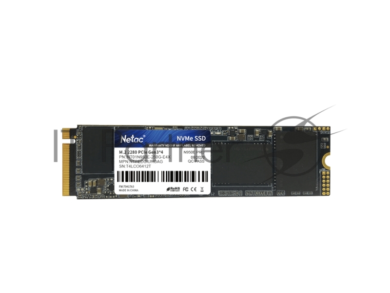 Накопитель SSD Netac M.2 2280 N950E Pro NVMe PCIe 250GB NT01N950E-250G-E4X