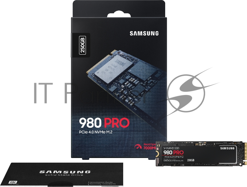 SSD накопитель Samsung 250GB 980 PRO, V-NAND 3-bit MLC, Elpis, M.2 (2280) PCIe Gen 4.0 x4, NVMe 1.3c, R6400/W2700, IOPs 500 000/600 000