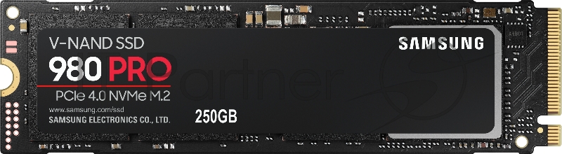 SSD накопитель Samsung 250GB 980 PRO, V-NAND 3-bit MLC, Elpis, M.2 (2280) PCIe Gen 4.0 x4, NVMe 1.3c, R6400/W2700, IOPs 500 000/600 000