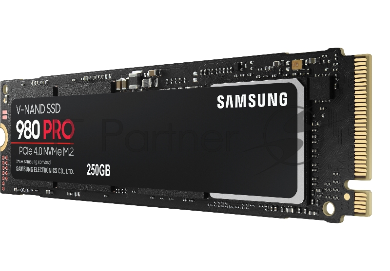 SSD накопитель Samsung 250GB 980 PRO, V-NAND 3-bit MLC, Elpis, M.2 (2280) PCIe Gen 4.0 x4, NVMe 1.3c, R6400/W2700, IOPs 500 000/600 000