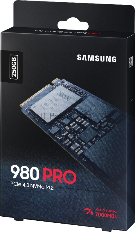 SSD накопитель Samsung 250GB 980 PRO, V-NAND 3-bit MLC, Elpis, M.2 (2280) PCIe Gen 4.0 x4, NVMe 1.3c, R6400/W2700, IOPs 500 000/600 000