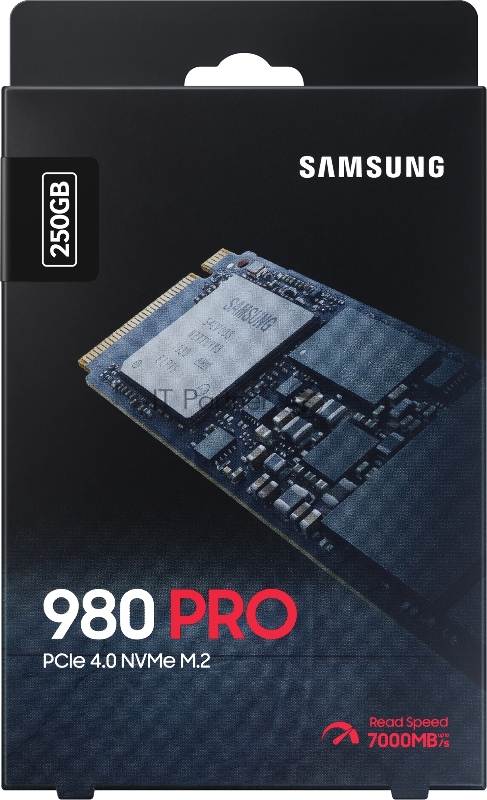 SSD накопитель Samsung 250GB 980 PRO, V-NAND 3-bit MLC, Elpis, M.2 (2280) PCIe Gen 4.0 x4, NVMe 1.3c, R6400/W2700, IOPs 500 000/600 000