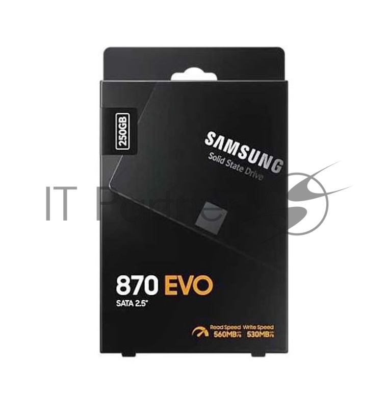 SSD накопитель SAMSUNG 250GB 870 EVO, V-NAND 3-bit MLC, MGX, 2.5 SATA 6Gb/s, R560/W530, IOPs 98000/88000