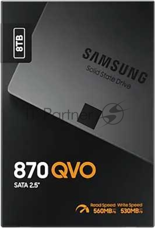 Твердотельный накопитель SSD 2.5 8TB Samsung 870 QVO Client SSD MZ-77Q8T0BW SATA 6Gb/s, 560/530, IOPS 98/88K, MTBF 1.5M, QLC, 4096MB, 2880TBW, 0.33DWPD, RTL (396014)