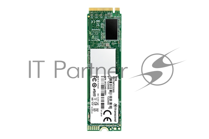 Твердотельный накопитель Transcend MTE220S SSD 256GB, 3D TLC, M.2 (2280), PCIe Gen 3.0 x4, NVMe, R3300/W1100, TBW 550