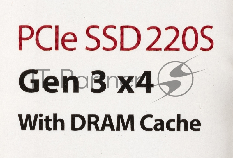 Твердотельный накопитель Transcend MTE220S SSD 256GB, 3D TLC, M.2 (2280), PCIe Gen 3.0 x4, NVMe, R3300/W1100, TBW 550