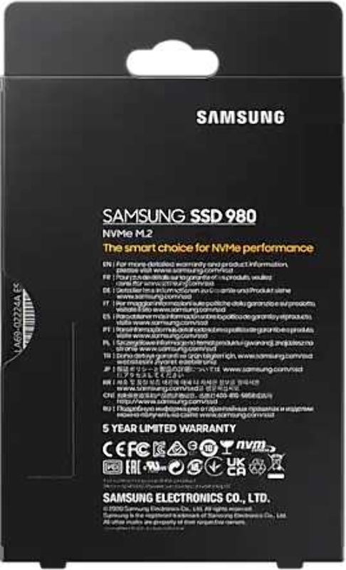 SSD накопитель M.2 (PCI-E NVMe) 1Tb Samsung 980 (R3500/W3000MB/s) (MZ-V8V1T0BW)