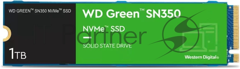 Твердотельный накопитель SSD Western Digital WD Green SN350 NVMe WDS100T3G0C 1ТБ M2.2280 (QLC)
