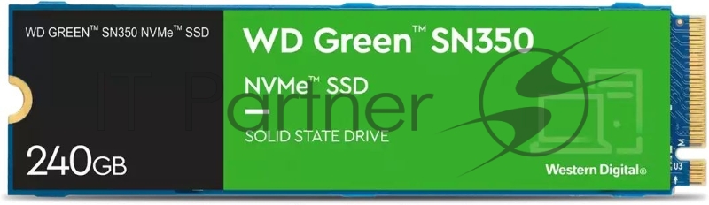 Твердотельный накопитель SSD Western Digital 240Gb WDS240G2G0C Green SN350 M.2 2280 WD Original PCI-E x4