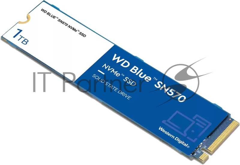 Твердотельный накопитель SSD Western Digital WD Blue SN570 WDS100T3B0C 1ТБ M2.2280 NVMe PCIe Gen3 8Gb/s