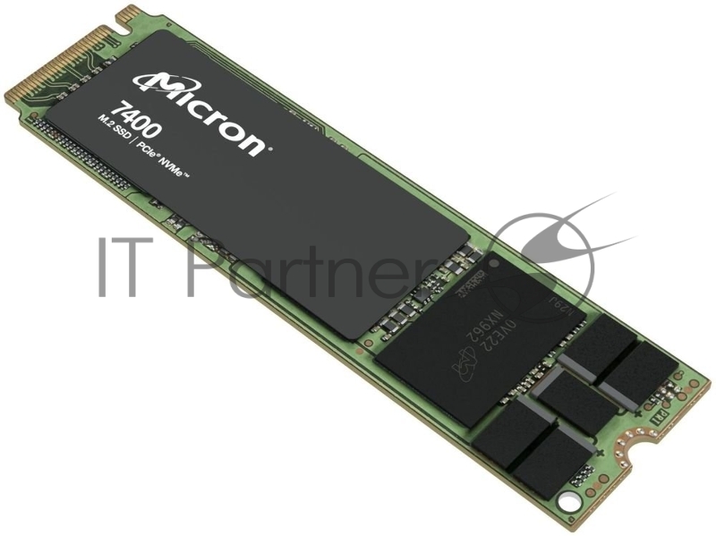 Твердотельный накопитель Micron 7400 PRO, 960GB, SSD, M.2(2280), NVMe, PCIe 4.0 x4, 3D TLC, R/W 4400/1000MB/s, IOPs 230 000/60 000, 1700TBW, DWPD 1 (5 лет)