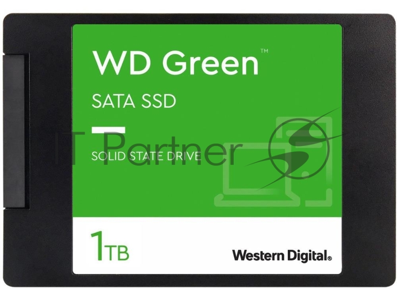 Твердотельный накопитель SSD WD Green 3D NAND WDS100T3G0A 1ТБ 2,5 SATA-III (TLC)